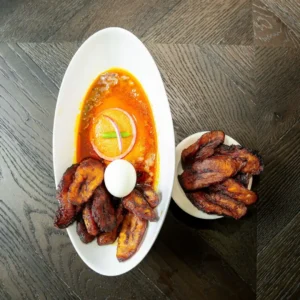 gobe red red - beans and fried plantain